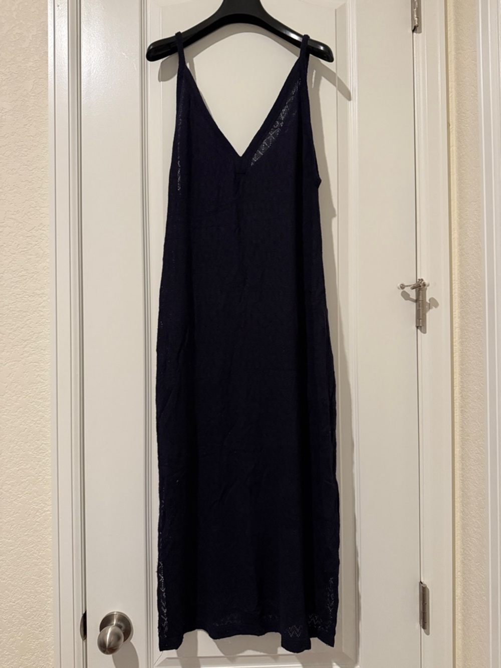 Zara Black Textured Knit Slip Dress